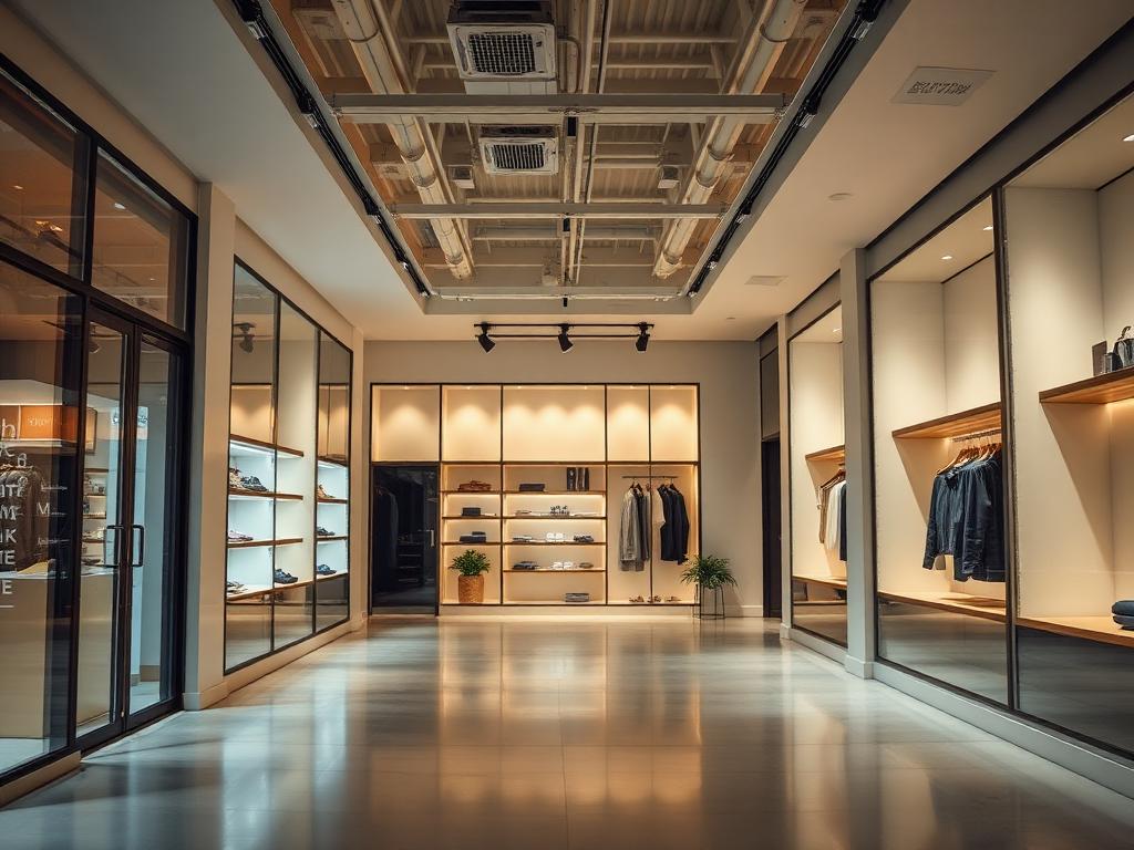 Winkelinterieur ’s nachts